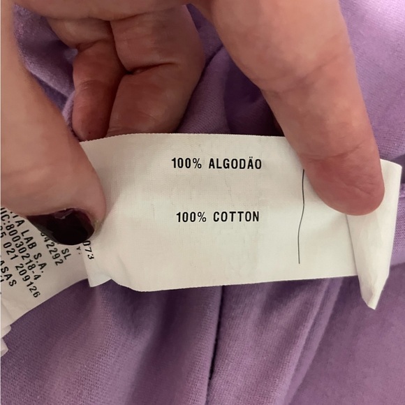 Colcci lilac v-neck smocked waist adjustable midi dress. Size Small - Picture 12 of 12